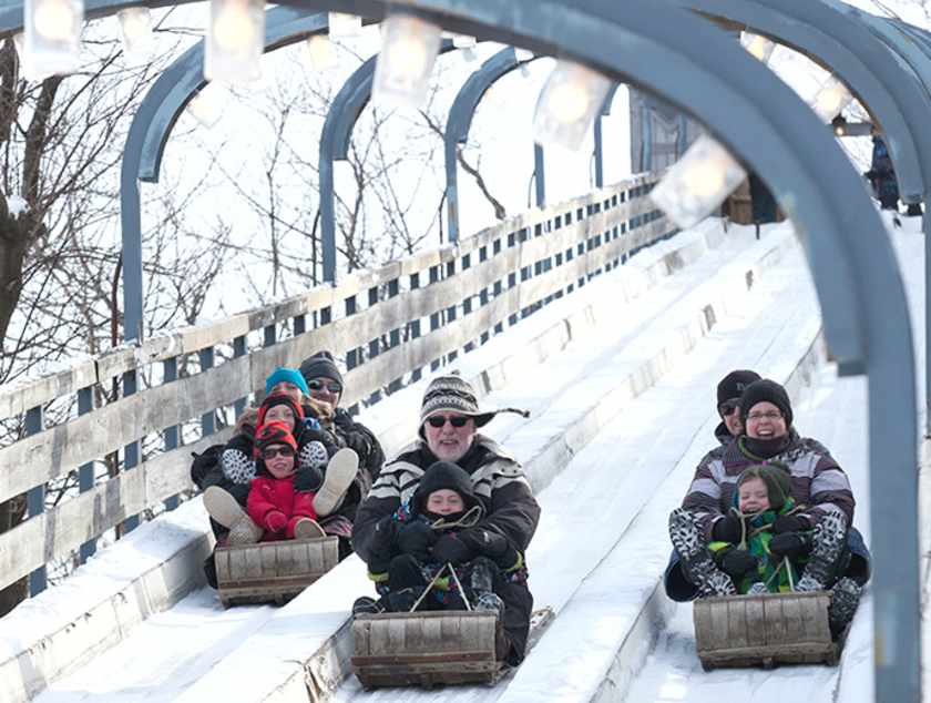 Toboggan Slide Au 1884 Sliding Quebec City and Area