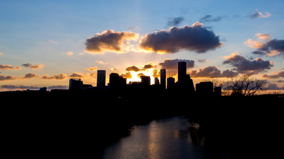 Houston Skyline Dawn Houston Skyline Dawn