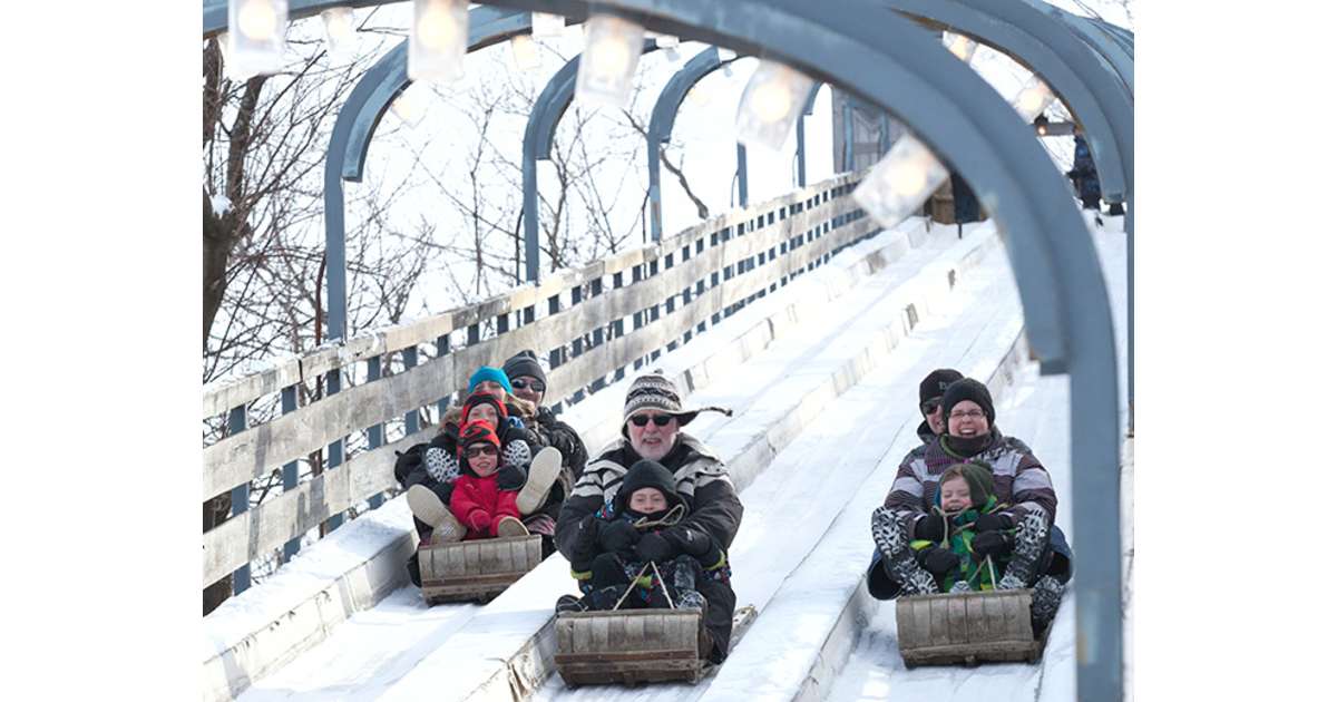 Toboggan Slide Au 1884 Sliding Quebec City and Area