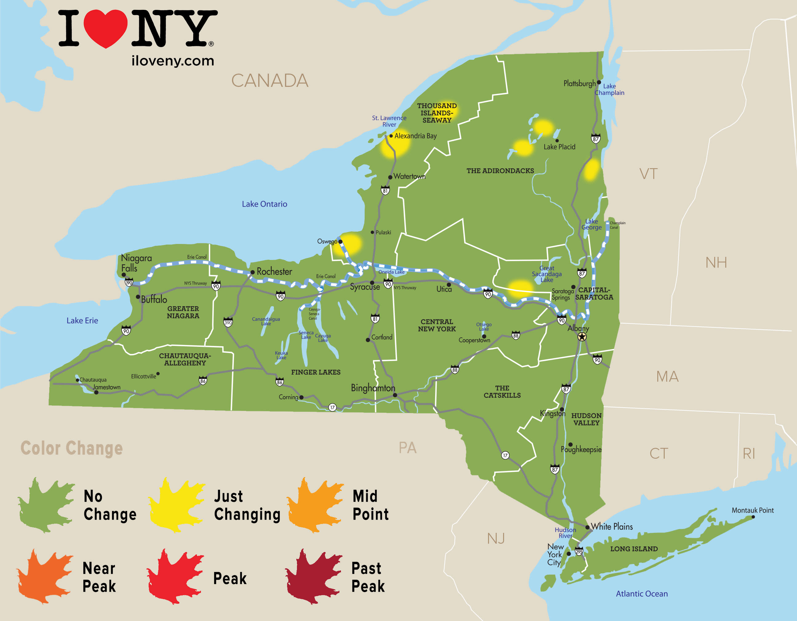 Fall Foliage in New York Autumn Leaves, Scenic Drives