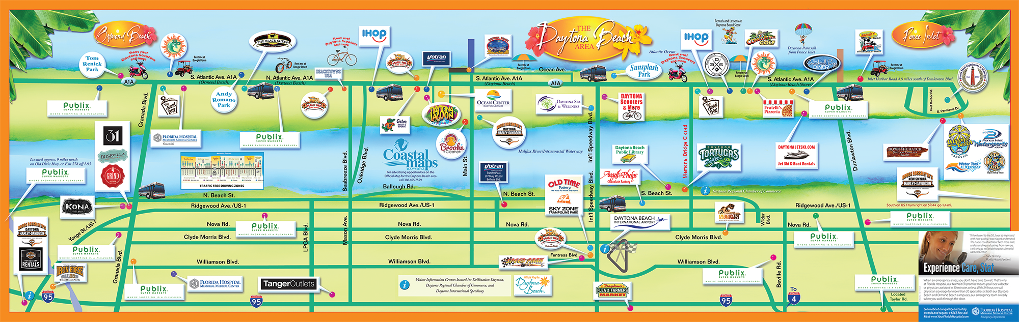 daytona beach tourist map