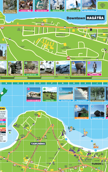 Guam Drive Map (Hagåtña, Tumon)