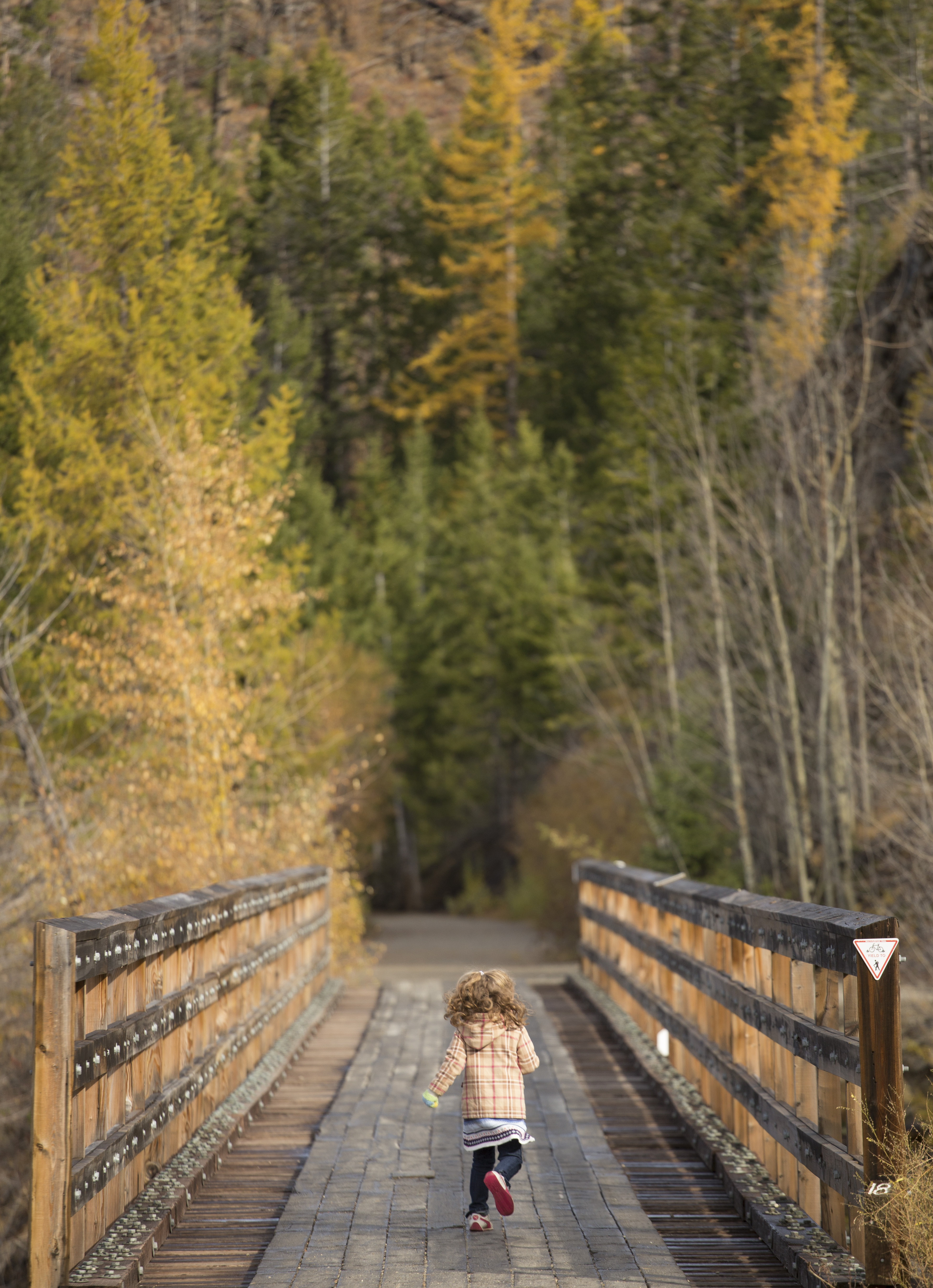 Little Girl Running on the Trestles