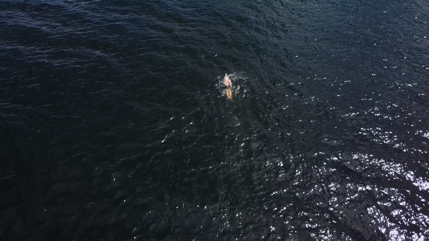 Brent Swimming in Okanagan Lake