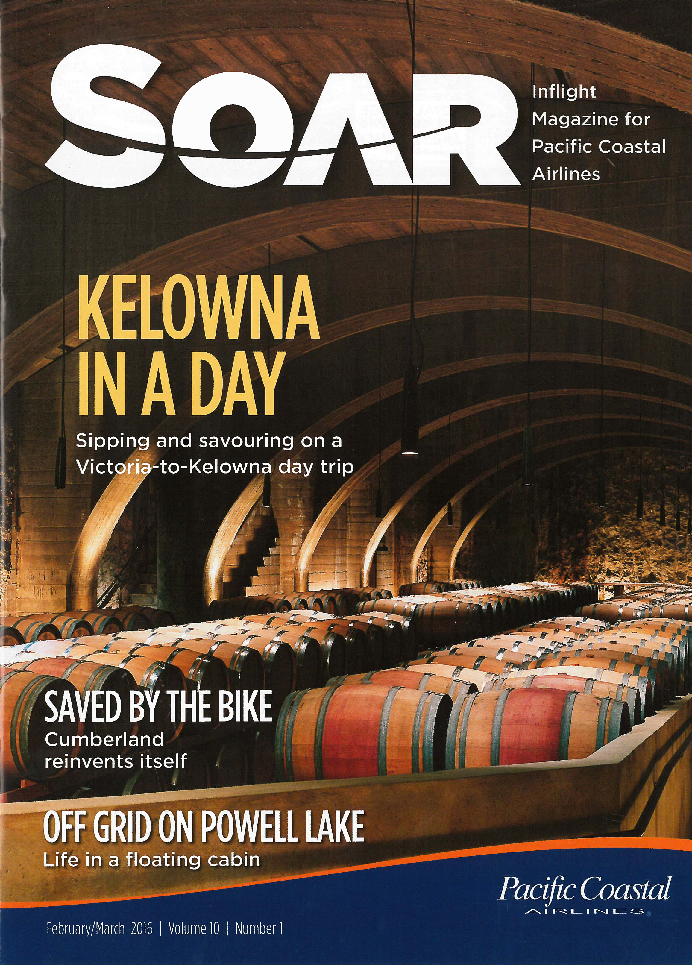 Kelowna Featured On Cover Of Soar Magazine