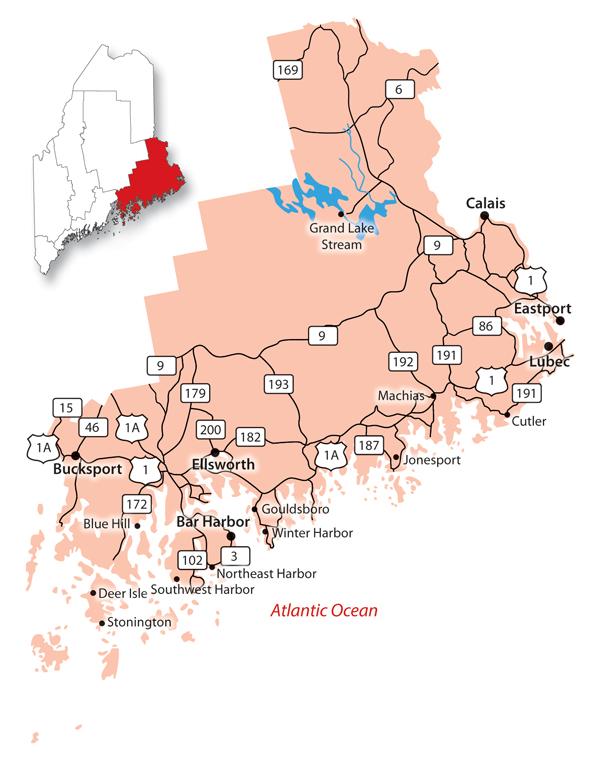 DownEast & Acadia Map by Maine Tourism Association