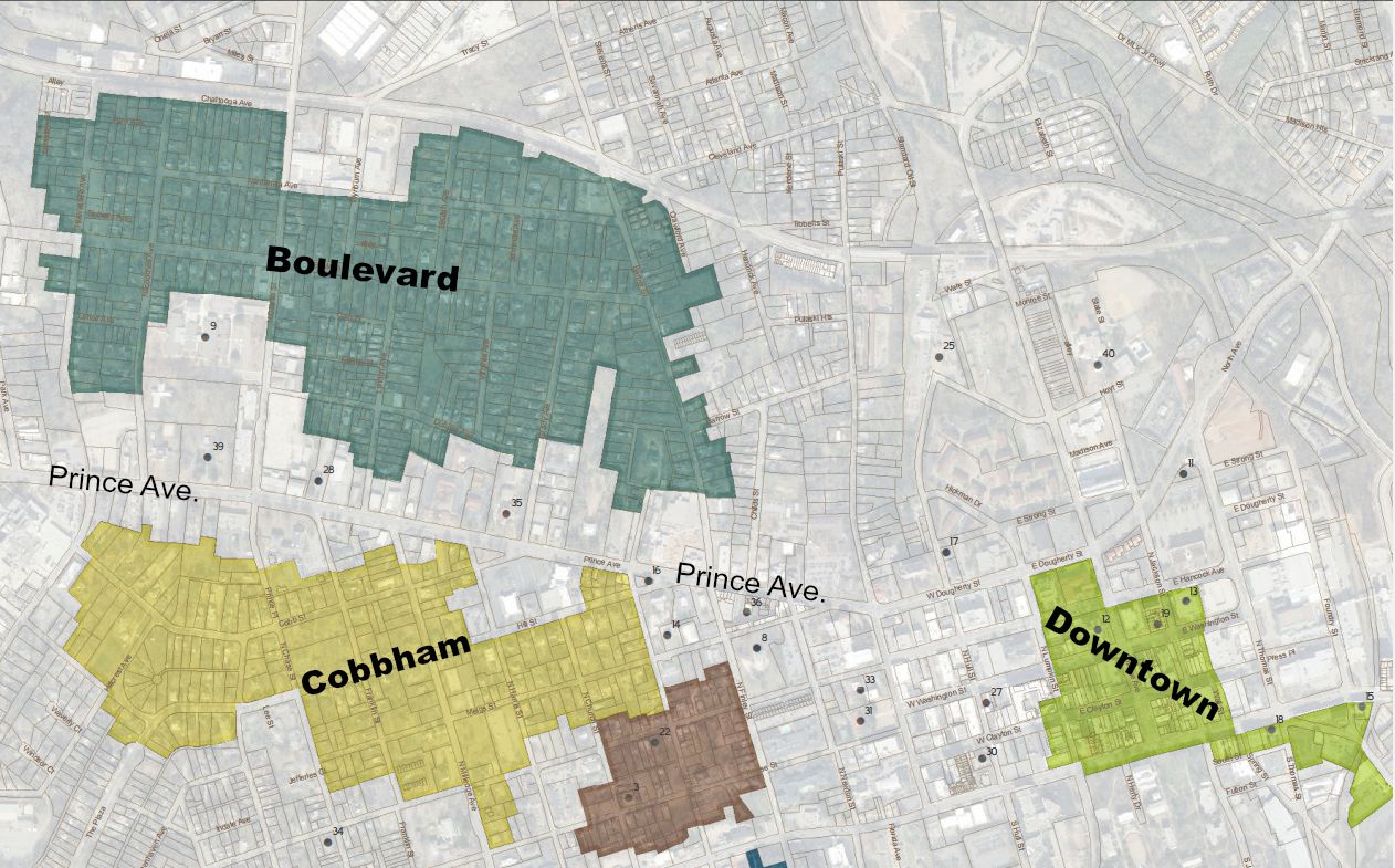 Boulevard historic district map