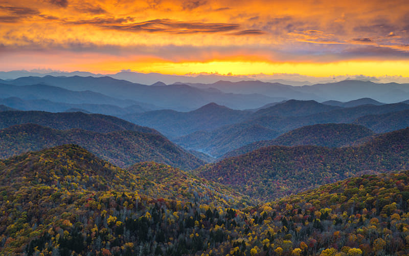 Fall Colors in the Mountains near Asheville, NC