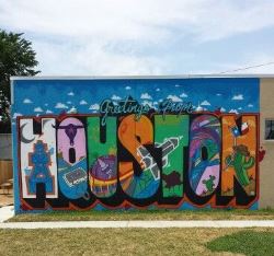 Greetings from houston mural