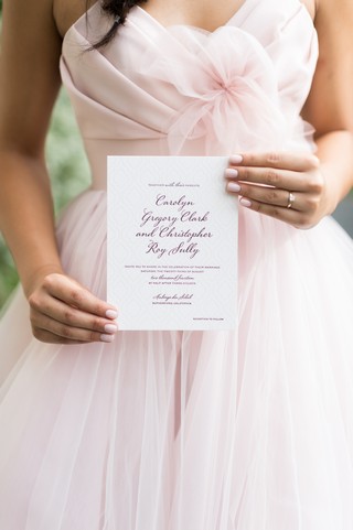 Bride Holding Invitation