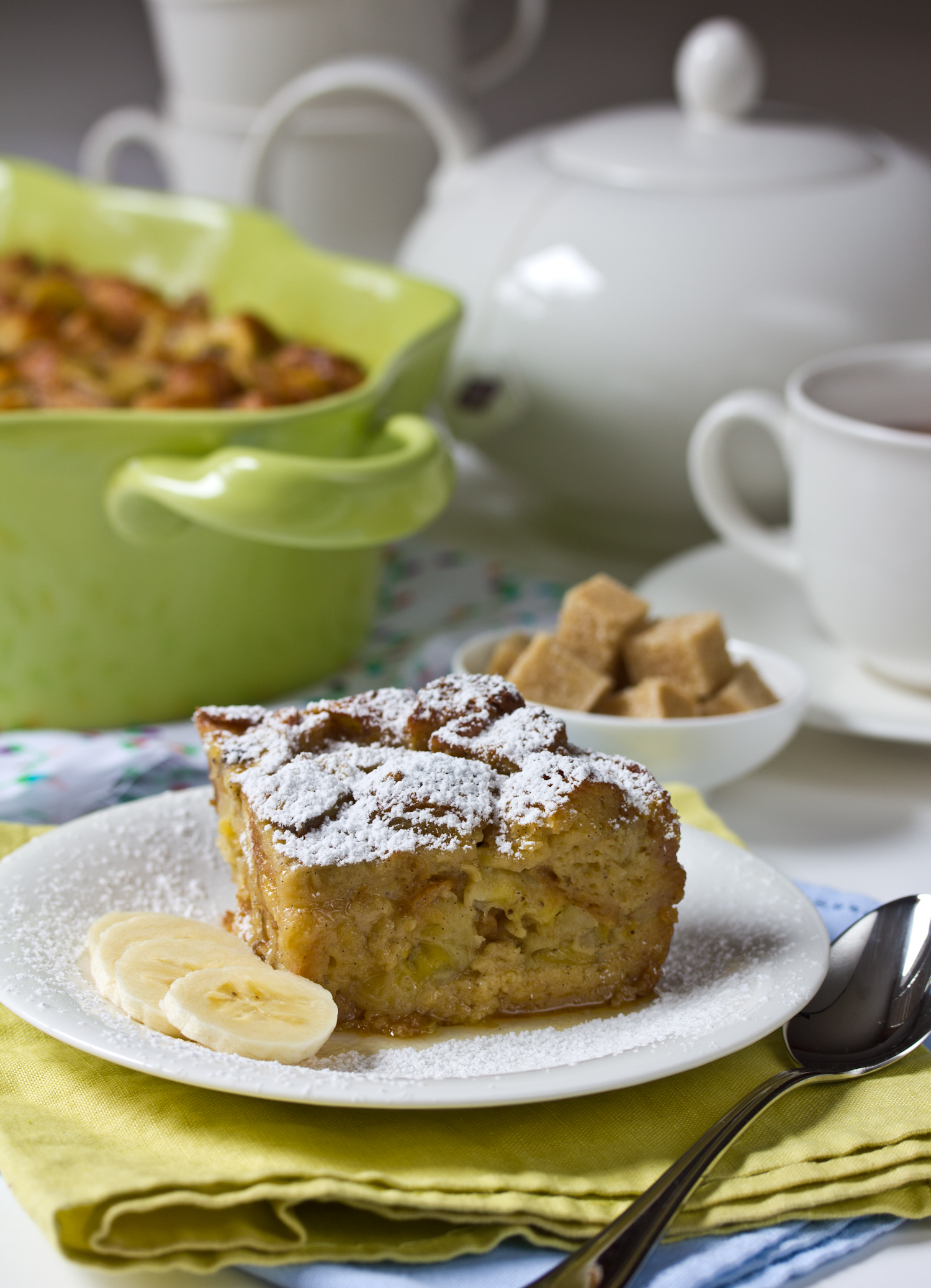 Banana Bread Pudding made with Croissants | ExploreAsheville.com