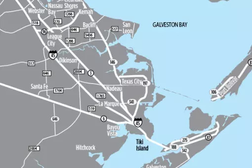 Bay Area/Galveston Map