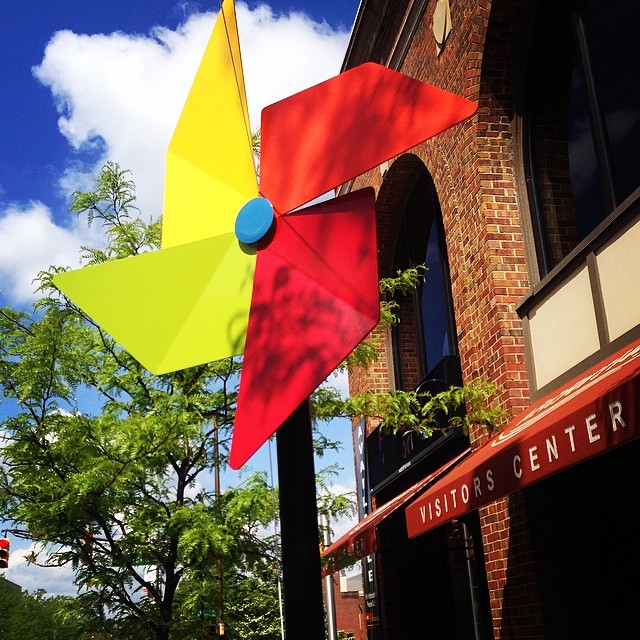 Last year's Kickstart Festval included the IPFW Sculpture with Purpose Project, including the big pinwheel outside of Visit Fort Wayne!