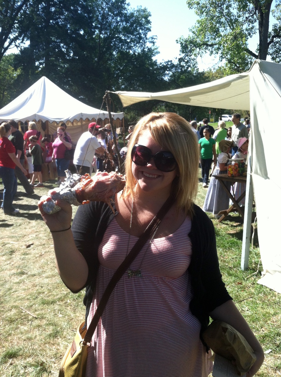 Giant turkey legs are just one of the tasty treats you'll find at the Johnny Appleseed Festival!