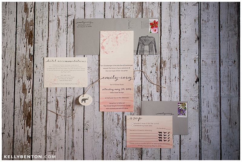 Wedding Invitations by Hedgehog Press, Photo by Kelly Benton Hedgehog Press Wedding Invitation Samples