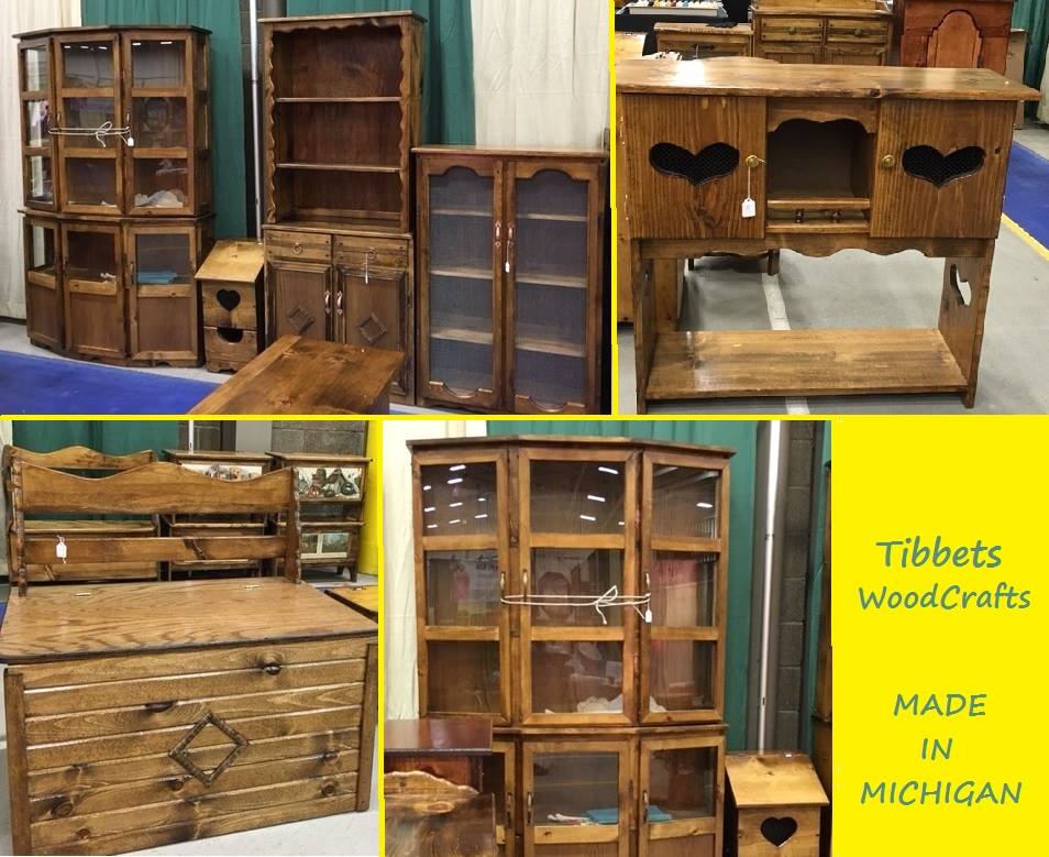 Antique furniture at the market.