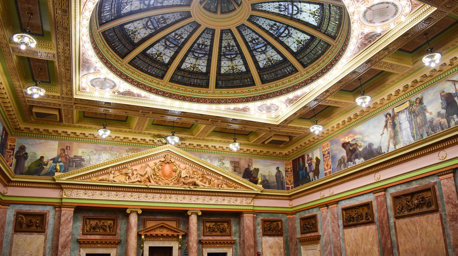 courthouse - courtroom interior