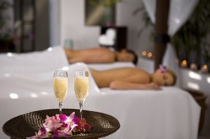 Enjoy a couples massage together.