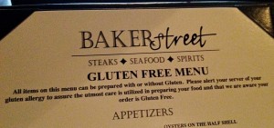 Gluten-Free Menu