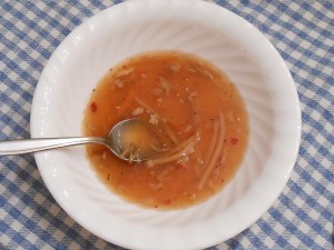 Hot and sour soup - savory and not too spicy.