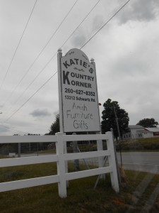 Here's the sign by the entrance to Katie's Kountry Korner