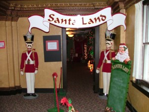 The entrance to see Santa and Mrs. Claus at the Festival of Trees