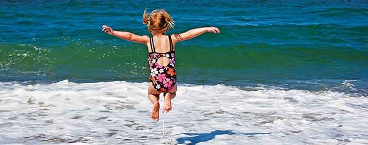 Girl Jump Beach