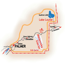 Map: Palmer, Sutton & Glenn Hwy