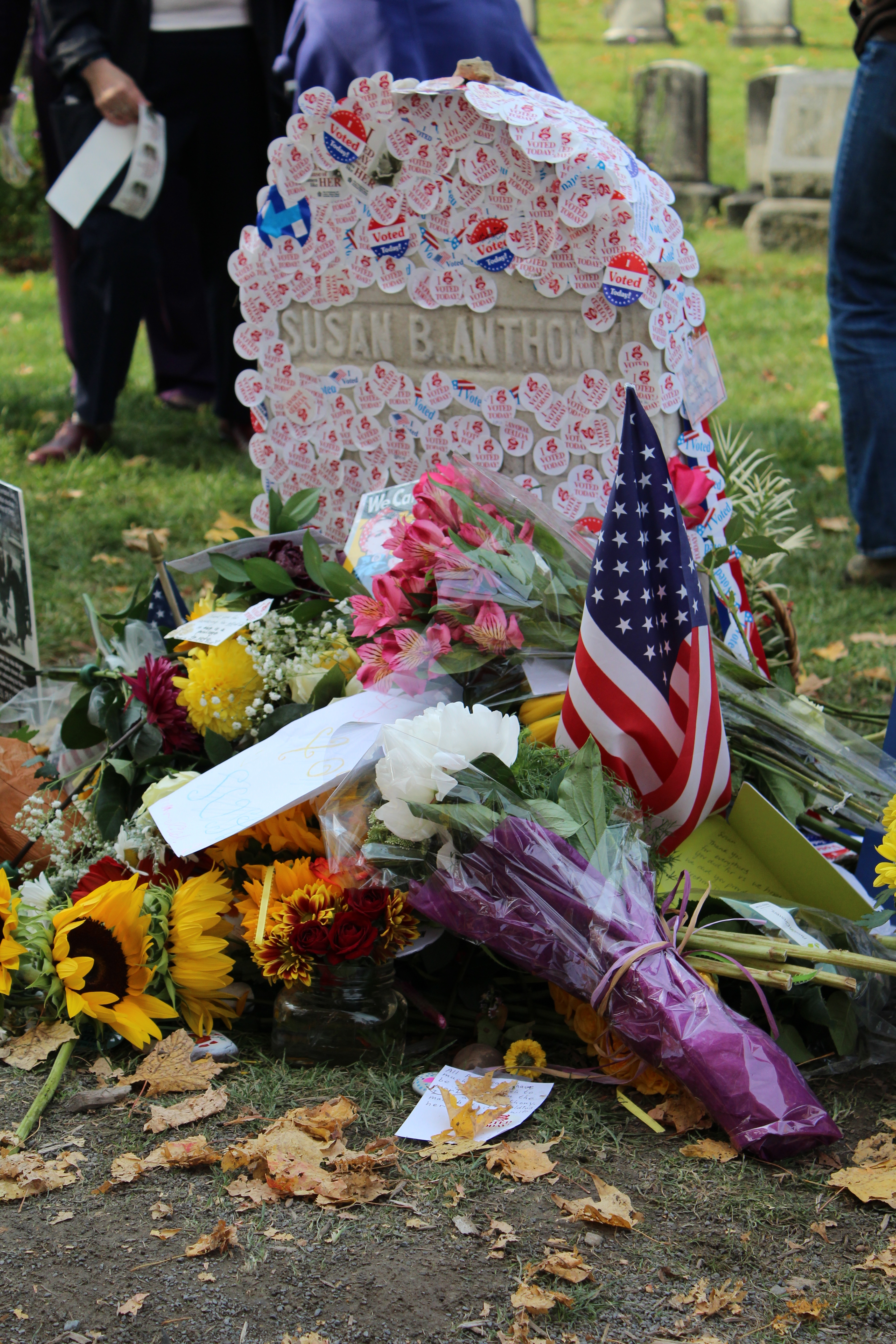 Susan B. Anthony Gravestone on Election Day