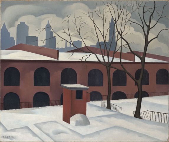 Artist: George Copeland Ault (1891-1948), Title: View from Brooklyn, Dated: 1927, Medium: Oil on canvas, Collection of Jan T. and Marcia Vilcek, Promised Gift to the Vilcek Foundation