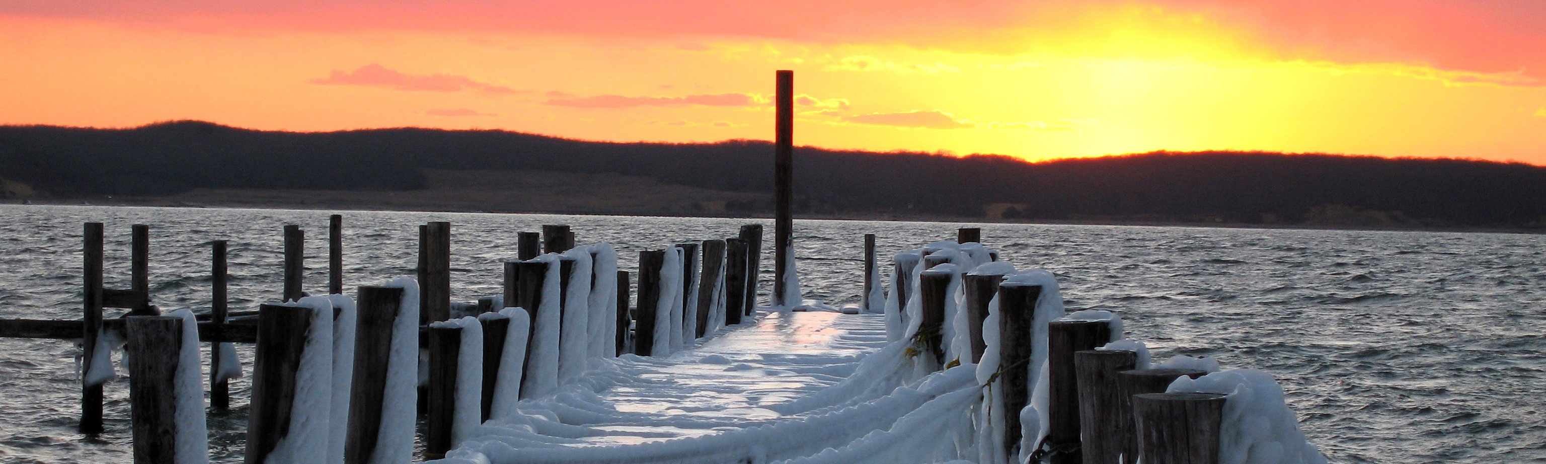 Pier on Long Island in the winter Pier on Long Island in the winter
