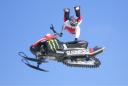 Aleksander Nordgaard of Kirdenes, Norway is flying high at the 2008 Freestyle Show at Cedar Pine in Osceola. The 23-year-old rider was a member of the Sledneck Team that performed at last year’s show. (Photo appears courtesy of Jody Blazey of Palmyra, NY.)