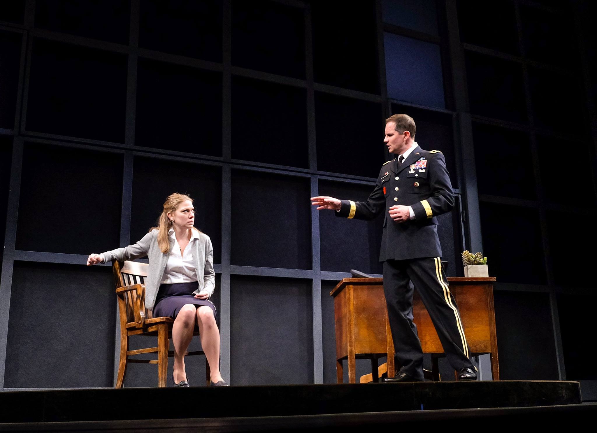 actors on stage at Geva Theatre in Rochester, NY