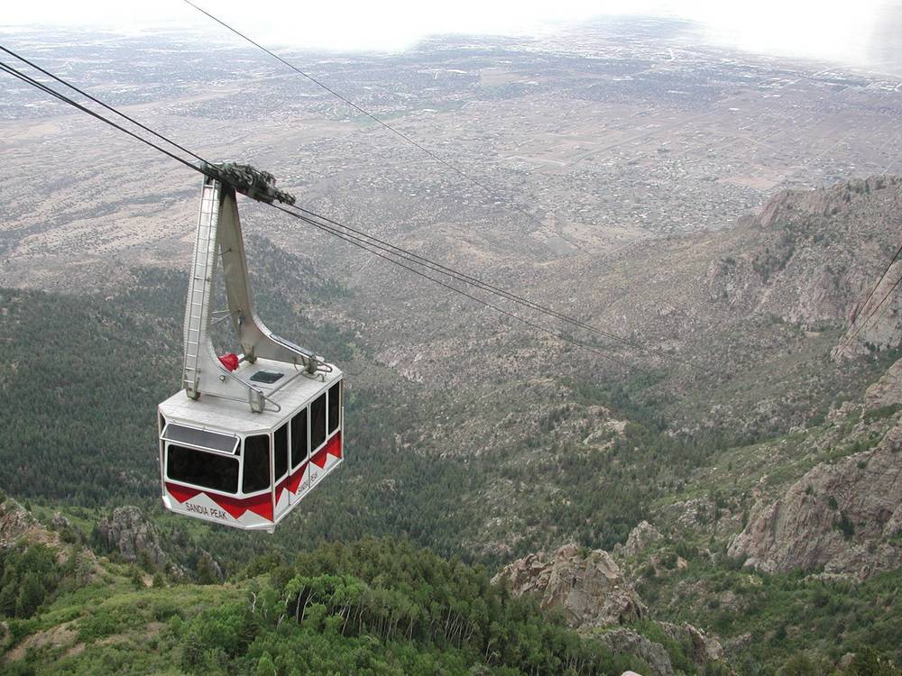 Sandia Peak Aerial Tramway in Albuquerque, New Mexico Sandia Peak Aerial Tramway in Albuquerque, New Mexico