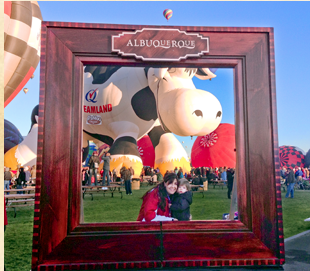 Take your photo inside the giant Albuquerque frame at Balloon Fiesta!