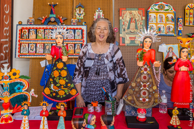 Vendor at the Winter Spanish Holiday Market in Albuquerque, New Mexico