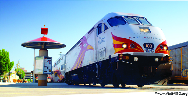 New Mexico Rail Runner express train in Albuquerque