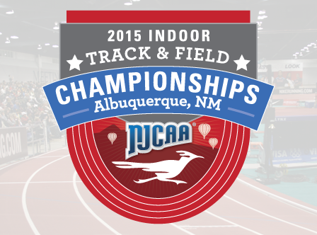 ©NJCAA 2015 Indoor Track & Field Championships Official event banner for the 2015 NJCAA Indoor Track & Field Championships in Albuquerque