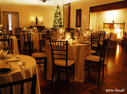 New Year's Eve dinner tables at Los Poblanos, ©Kim Donald