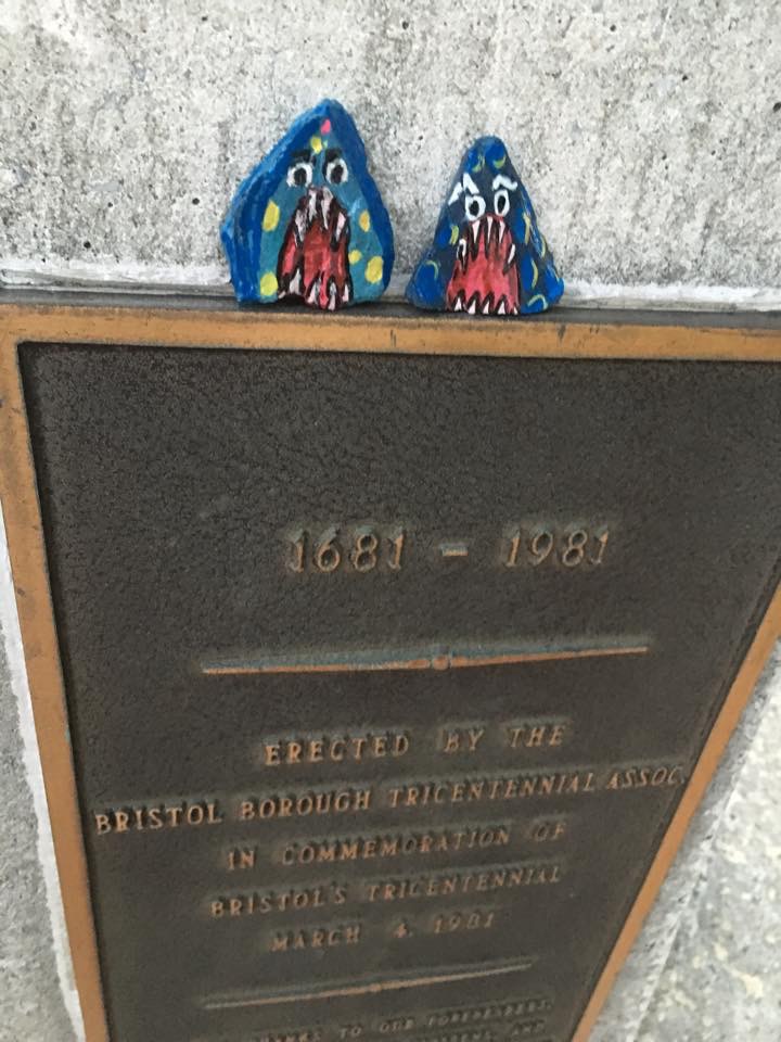 Painted rocks in Bristol Borough