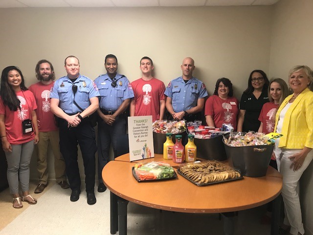 The Greater Raleigh CVB at the Downtown District Police Department