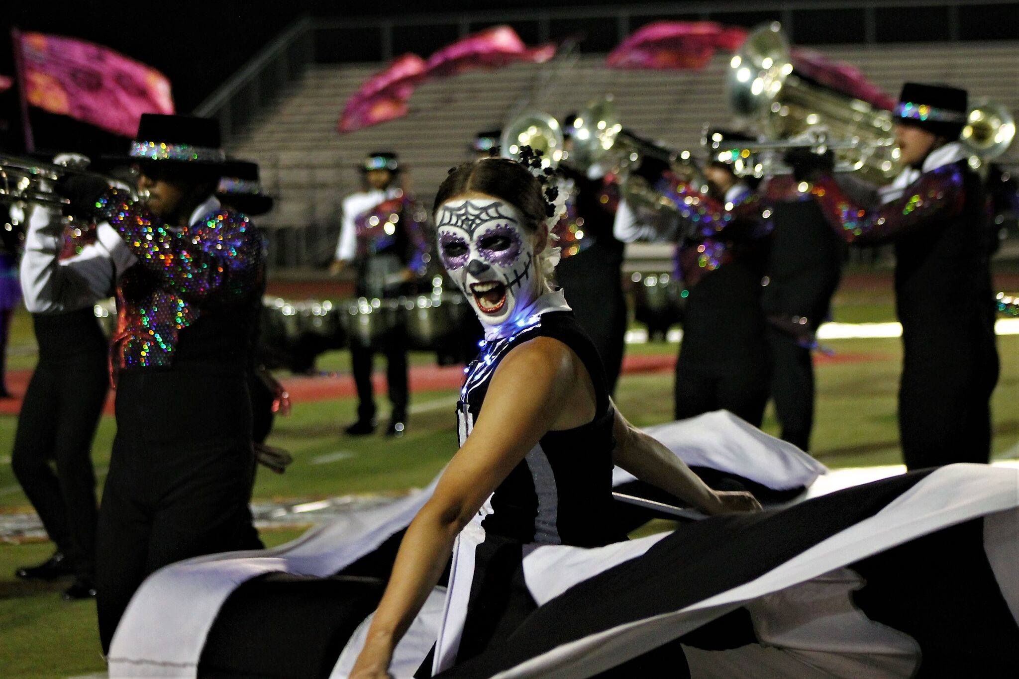 Costumed dancer for DCA Drum Corps Associates