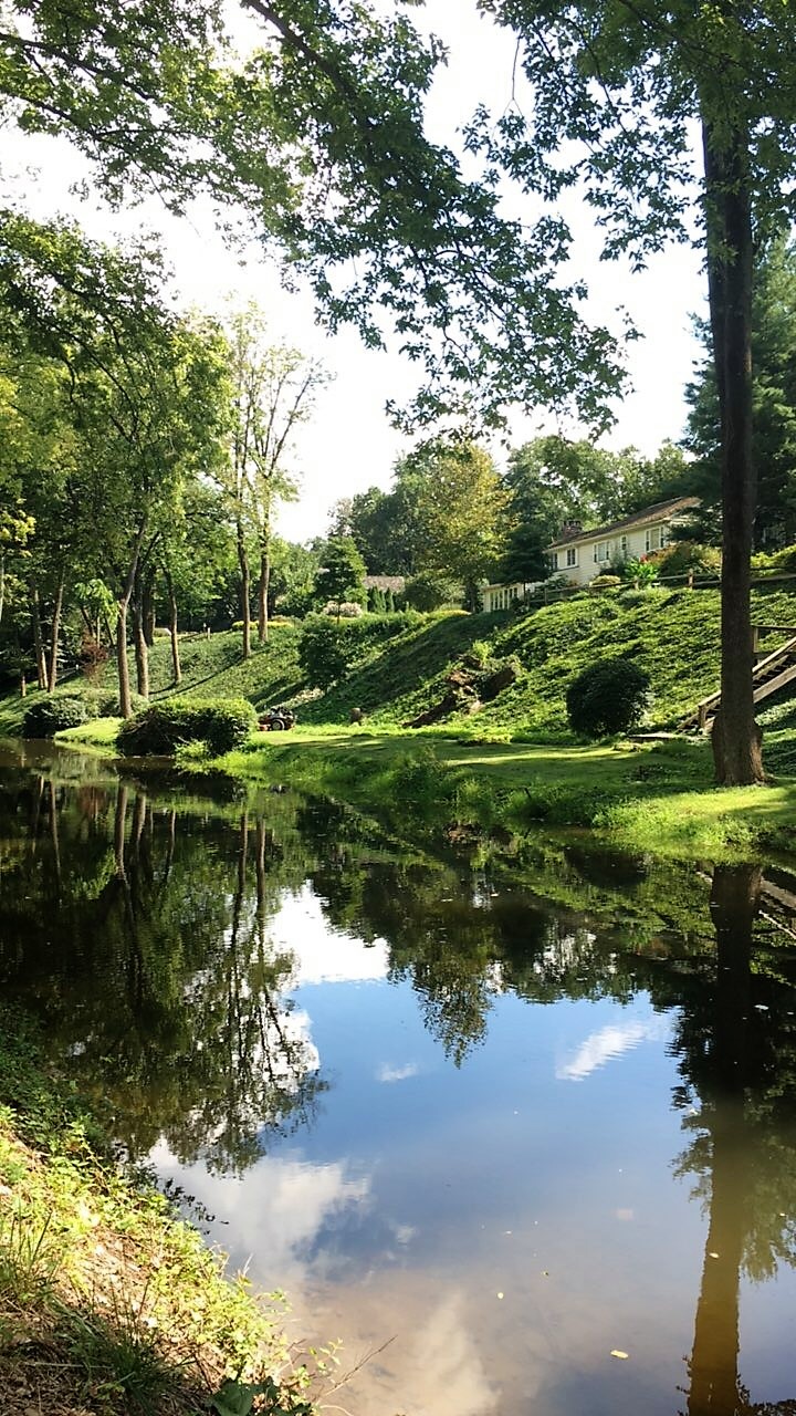 Scenic towpath for biking