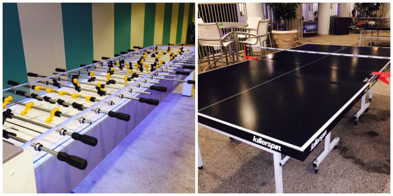 ping pong and fusball