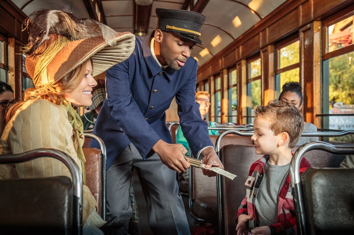 Getting train ticket punched