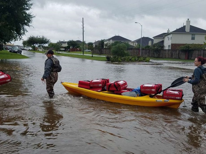 Pizza Delivery - Hurricane Harvey