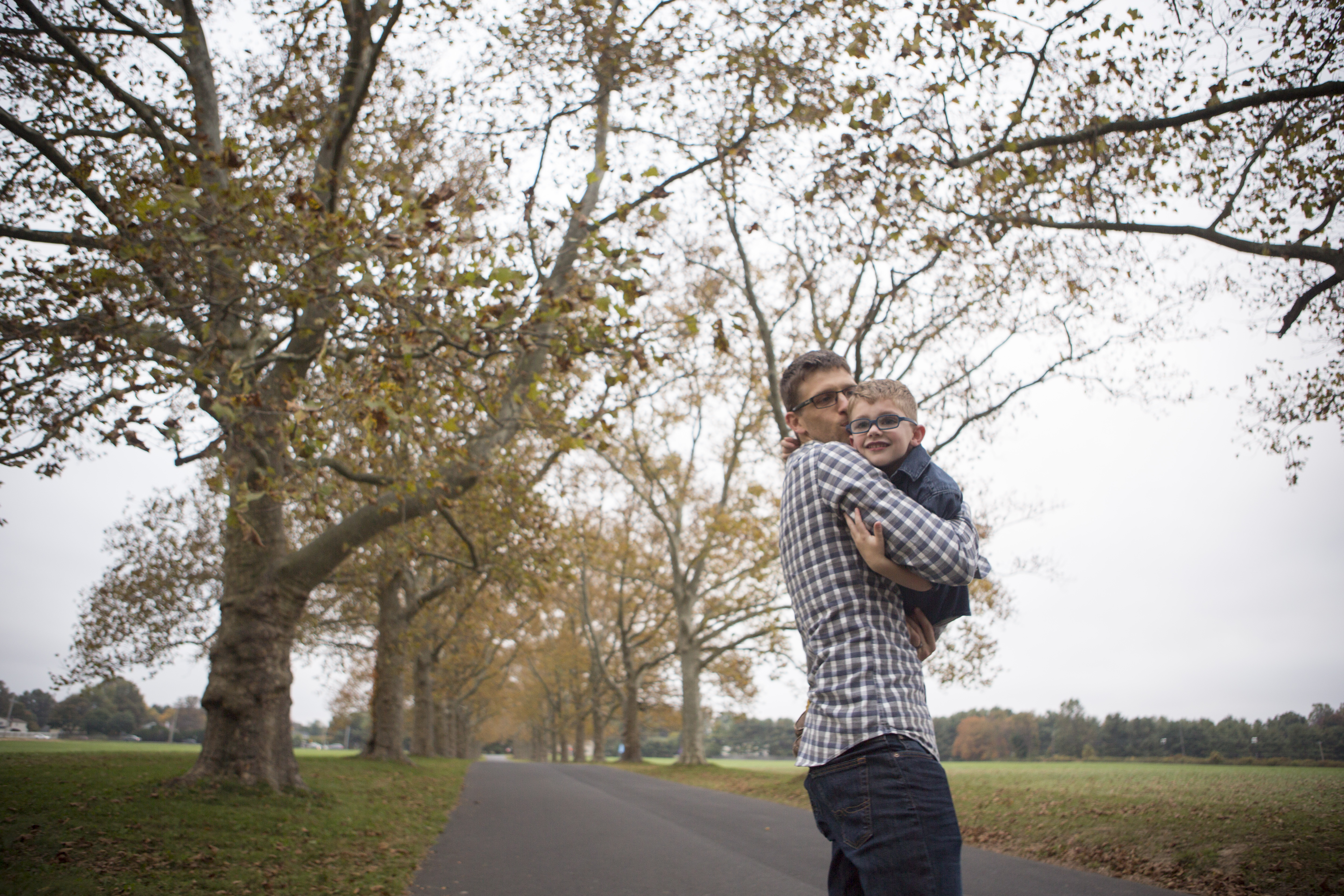 Family photos in the fall