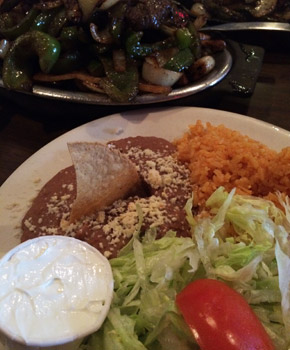 Fajitas and fixings at El Taco Real