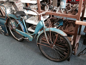 Antique bike at M&M Enterprises, Kentland	 