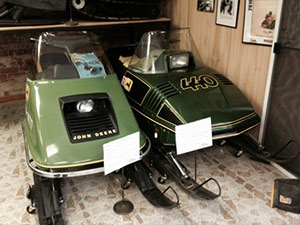 Antique John Deere snowmobiles